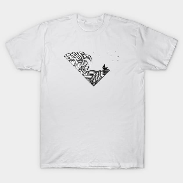 Sailing Boat T-Shirt by jy ink